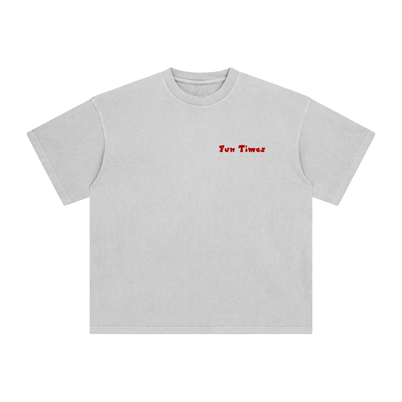 "Fun Times" & Logo Enzyme Washed T-Shirt