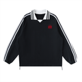 Branded Lapel Collar Sweatshirt