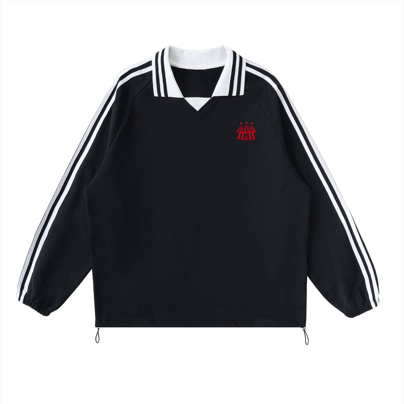Branded Lapel Collar Sweatshirt