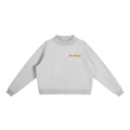 Grey "Fun Times" Mock-Neck Crew Sweatshirt