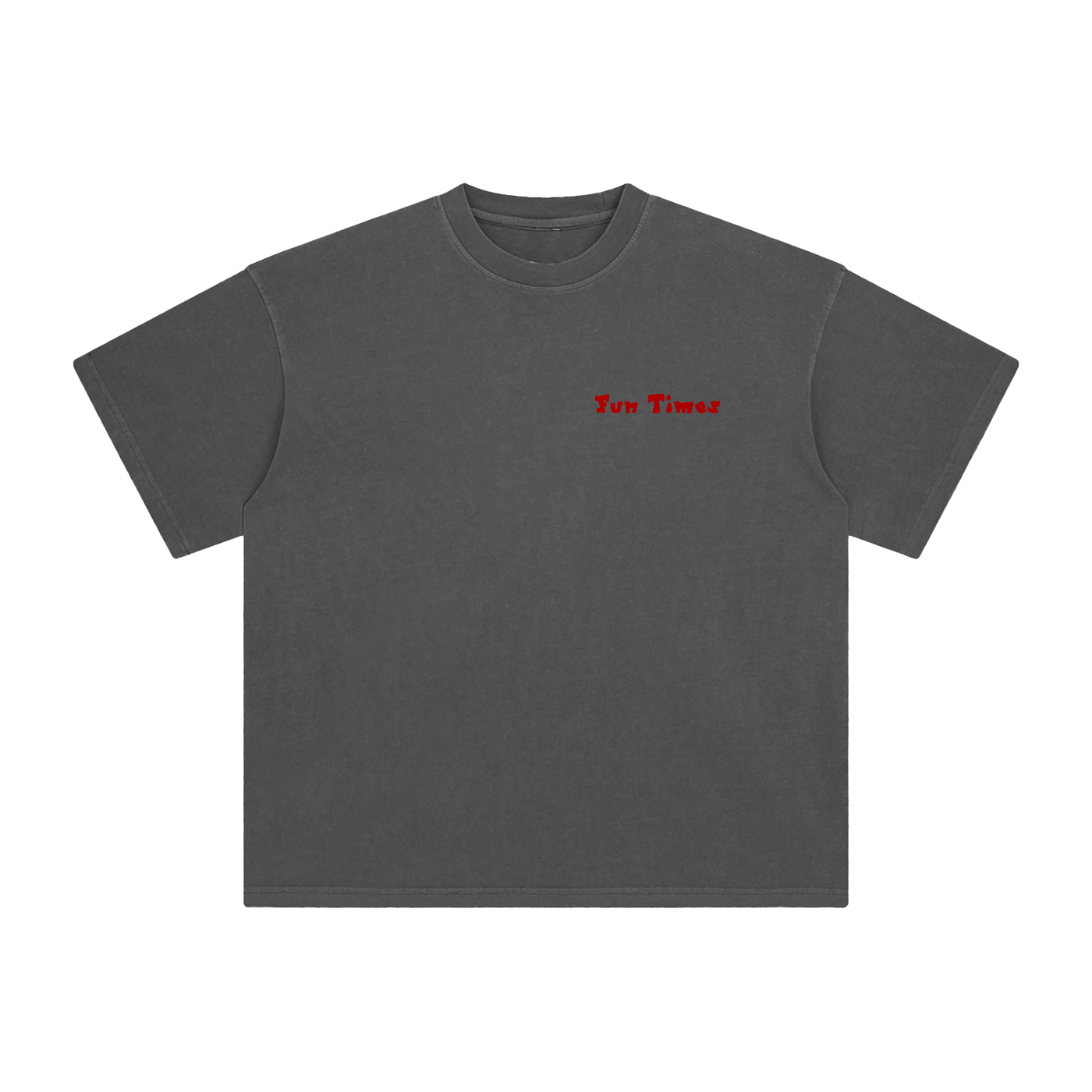 "Fun Times" & Logo Enzyme Washed T-Shirt