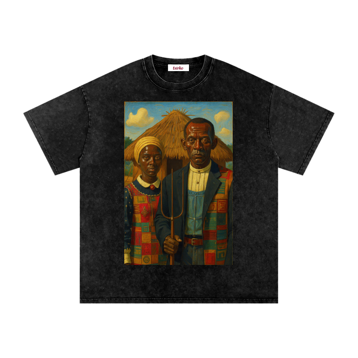 "African Gothic" Snow Washed Oversized T-Shirt