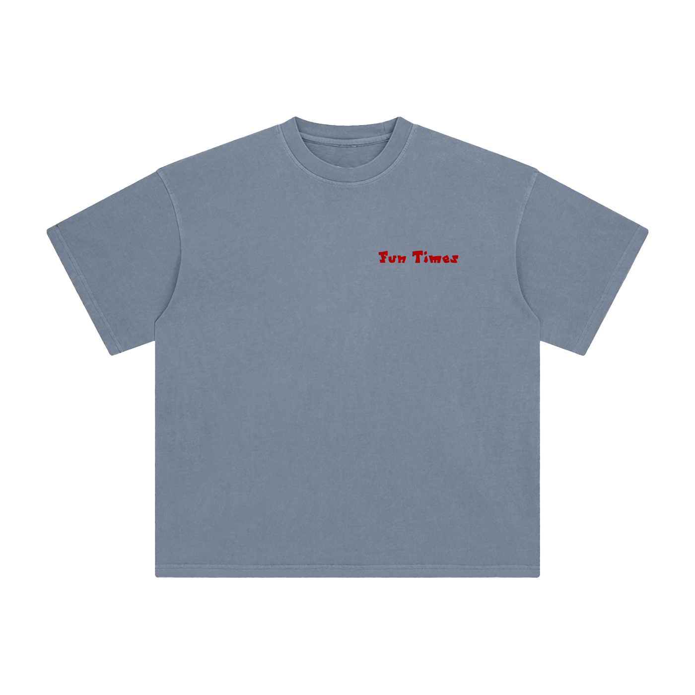 "Fun Times" & Logo Enzyme Washed T-Shirt