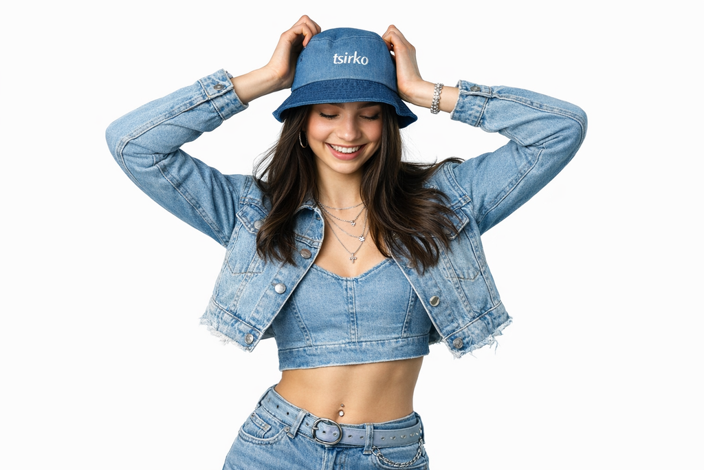 TSIRKO Denim Bucket Hat