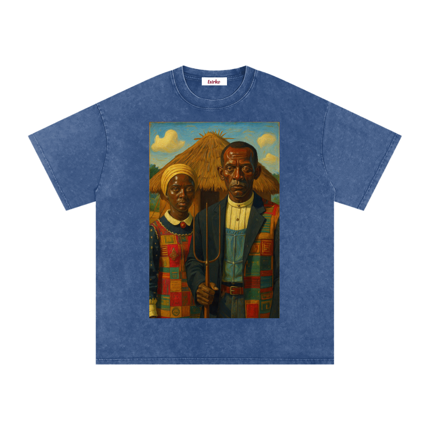 "African Gothic" Snow Washed Oversized T-Shirt
