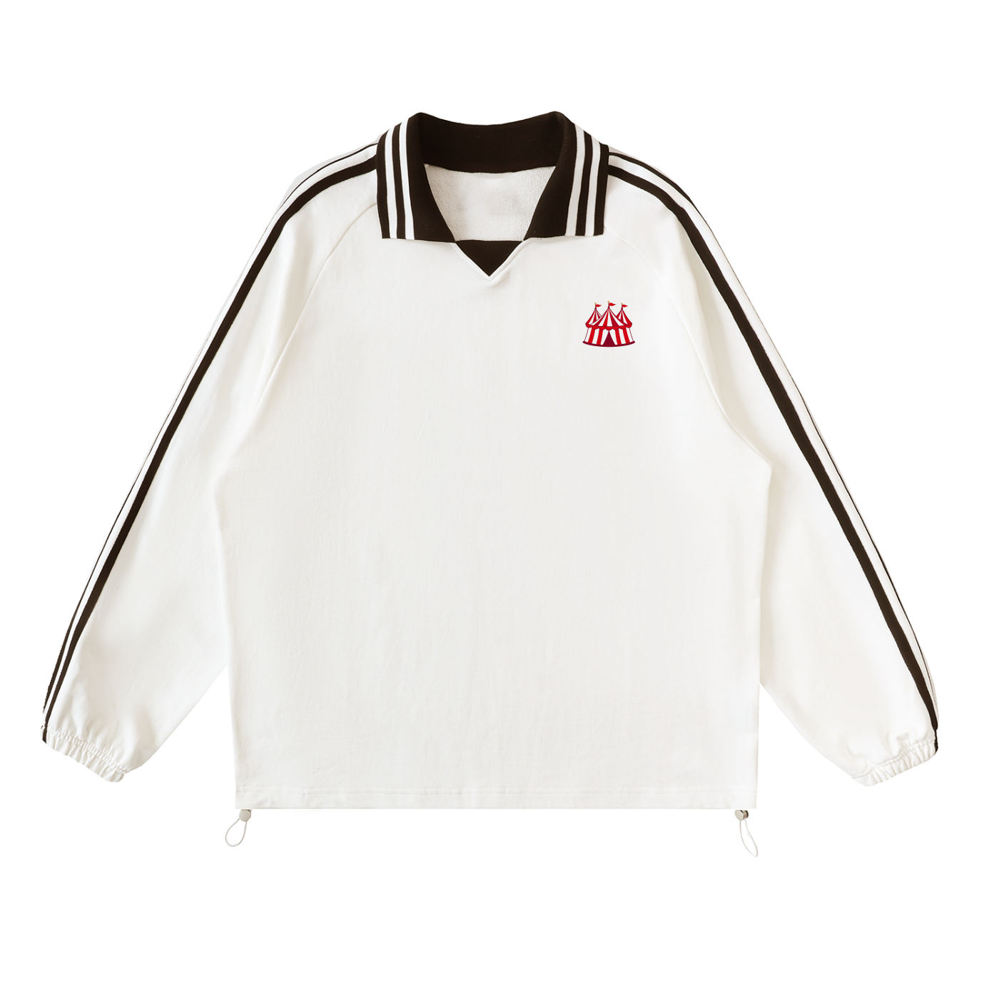 Branded Lapel Collar Sweatshirt