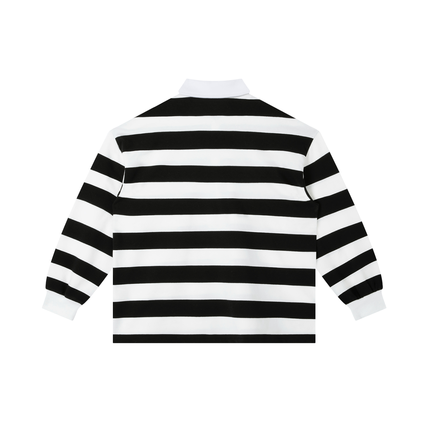 Branded Striped Long Sleeve Polo