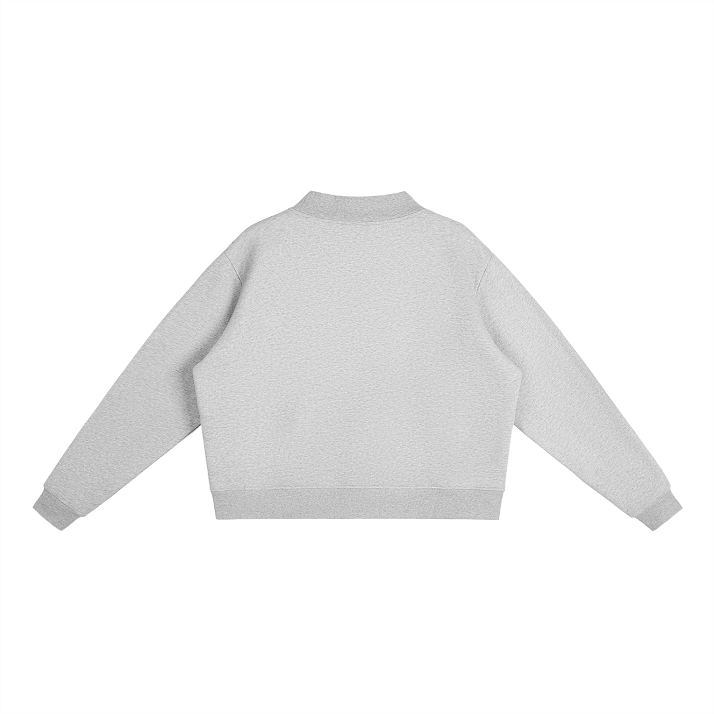 Grey "Fun Times" Mock-Neck Crew Sweatshirt