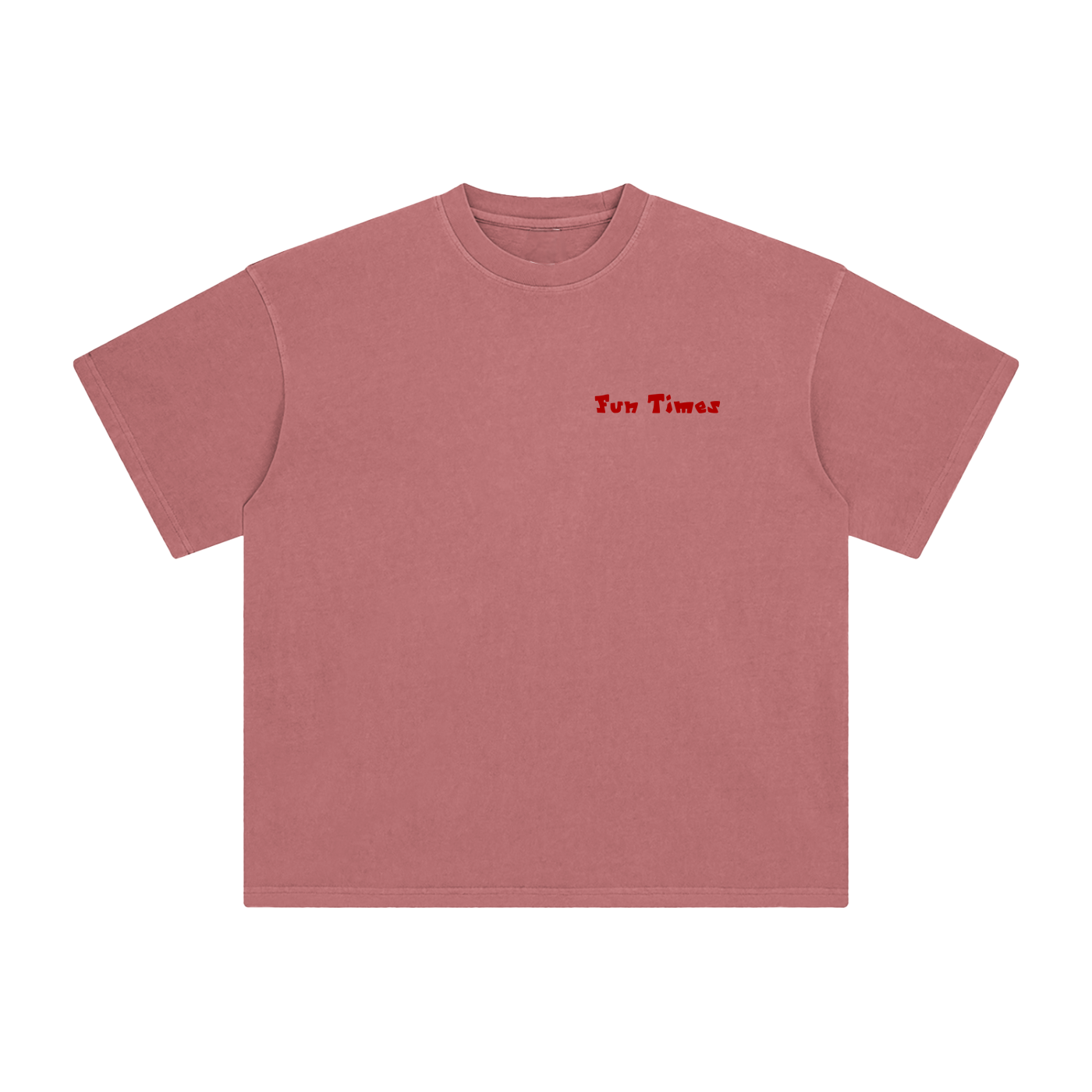 "Fun Times" & Logo Enzyme Washed T-Shirt