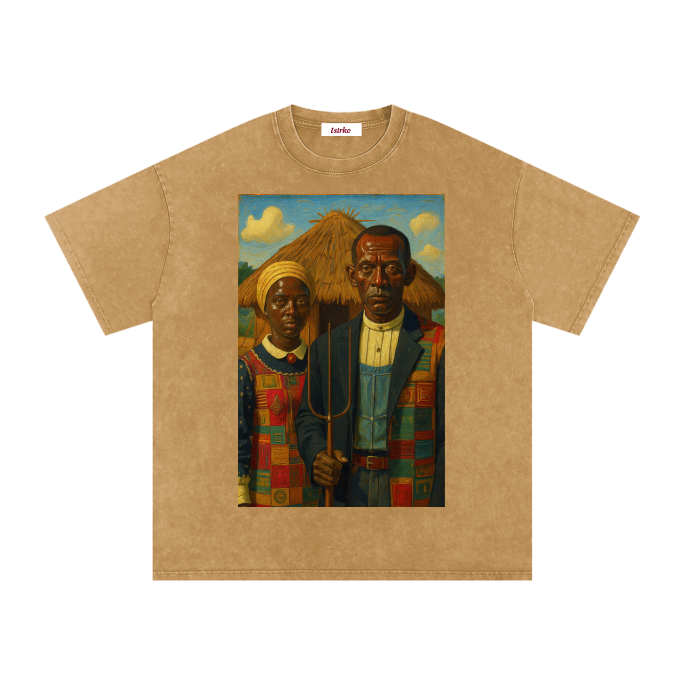 "African Gothic" Snow Washed Oversized T-Shirt